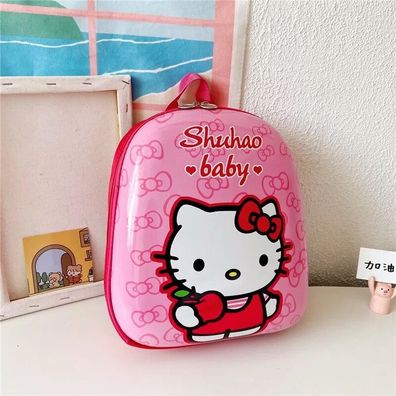 Kinder Hello Kitty 3D Eierschale Rucksack Mädchen Backpack Schultasche 25x7x29cm