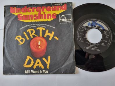 Underground Sunshine - Birthday 7'' Vinyl Germany CV The Beatles