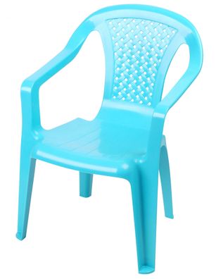 Kinder Kunststoff Gartenstuhl - blau - Monoblock Kleinkind Stapel Stuhl Möbel