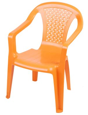 Kinder Kunststoff Gartenstuhl - orange - Monoblock Kleinkind Stapel Stuhl Möbel