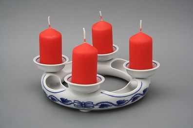 Zwiebelmuster Bohemia Original Advent Kerzenleuchter Neu ohne Dekoration mit OVP