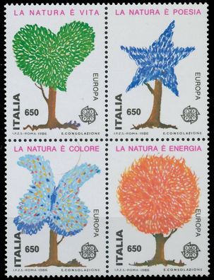 Italien 1986 Nr 1968-1971 postfrisch Viererblock X5C60D6