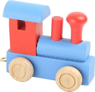 Legler Buchstabenzug Lokomotive rot & blau - small foot design