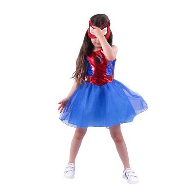 Damen Kinder Superhero Spider-Woman Cosplay Kostüm Anzüge Zubehör Kleid