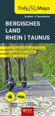 FolyMap Bergisches Land - Rhein - Taunus - Straßen- und Tourenkarte 1:250 000