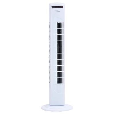 vidaXL Turmventilator mit Fernbedienung und Timer 24x80 cm Weiß