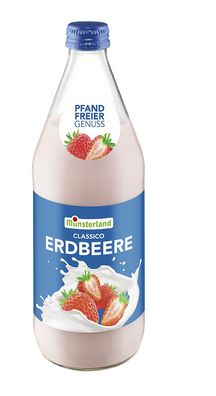 12 Flaschen Classico Erdbeere Milch von Münsterland - * pfandfrei* 0,5l