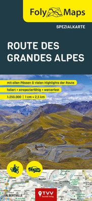 FolyMap Route des Grandes Alpes - Spezialkarte 1:250 000