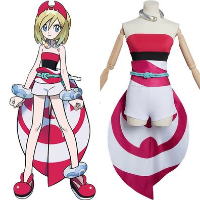 Pokemon Irida Cosplay Kostüm Anzüge Persönlichkeit Mädchen Outfit Party Cos