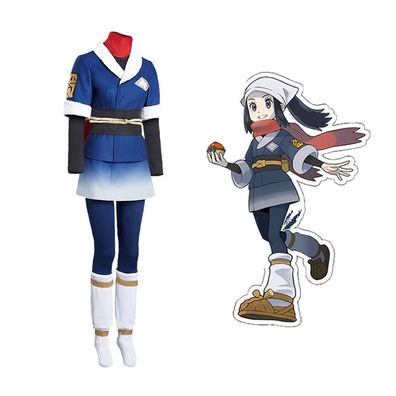Damen Akari Cosplay Kostüm Anzüge Pokémon Legends: Arceus Outfit Party Cos
