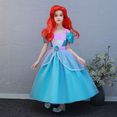 Kinder The Little Mermaid Ariel Cosplay Kostüm Anzüge Süß Prinzessinenkleid
