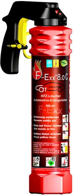 F-Exx® 8.0 C - Auto-Schaum-Feuerlöscher ohne Treibgas mit Frostschutz