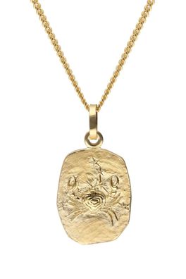 trendor Schmuck Krebs Sternzeichen Gold 585 / 14K mit vergoldeter Silberkette 15436-