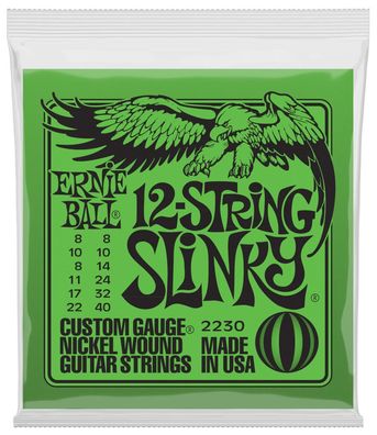 Ernie Ball 2230 12-string Slinky - custom (008-040) - Saiten für 12-string E-Gitarre