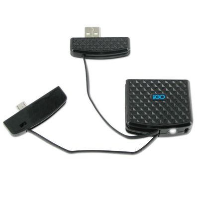 iGo Akku Powerbank USB Ladegerät Micro-USB Schlüssel-Anhänger Notfall-Akku Handy