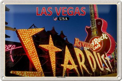 Blechschild Reise 30x20 cm Las Vegas USA Neon Museum Deko Schild tin sign