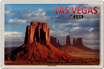 Blechschild Reise 30x20 cm Las Vegas USA Monument Valley Hochebene tin sign