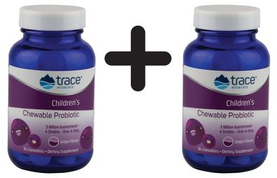 2 x Children's Chewable Probiotic, Grape - 30 chewables