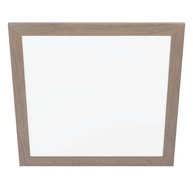 EGLO Piglionasso LED Deckenleuchte Holz weiß, dunkelbraun 4700lm 4000K 64,5x64,5x5,5c