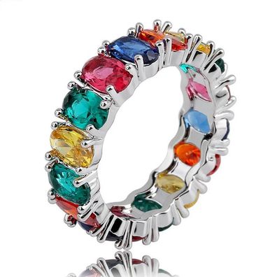 Schöner Multicolore Steine Damen Ring (CM643)
