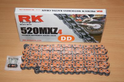RK chain Kette DD520MXZ4 Offroad Profi-Motorradkette 138 Glieder orange
