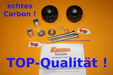 ENUMA Qualitäts Sturzpads Crashpads Carbon Alu MV Agusta F4 bis Bj. 2001 neu