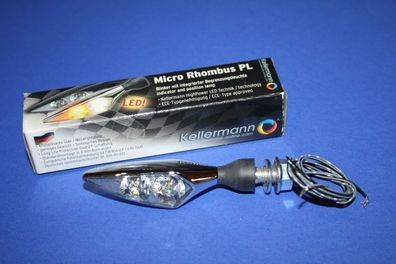147.150 Kellermann Blinker Micro Rhombus PL chrom VR/ FR vorne rechts / front RH