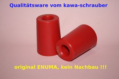 Satz ENUMA Polyamid Qualitäts- Sturzpads Crashpads rot konisch 65mm neu M10 new