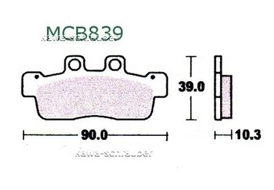 MCB839 Lucas TRW Satz Bremsbeläge vorne Yamaha NXC 125 Cygnus (ab Bj 2010)