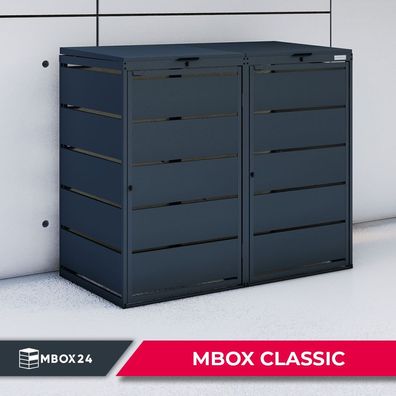 MBOX24 Mülltonnenbox Mülltonnenverkleidung 2er 120L