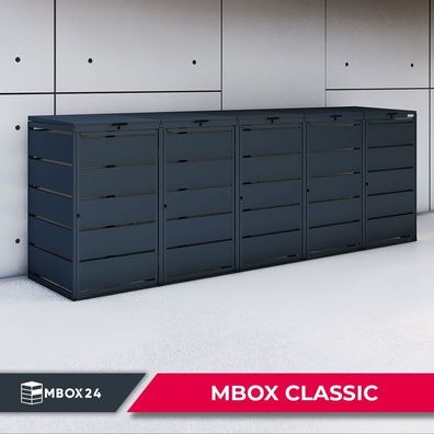MBOX24 Mülltonnenbox Mülltonnenverkleidung 5er 120L