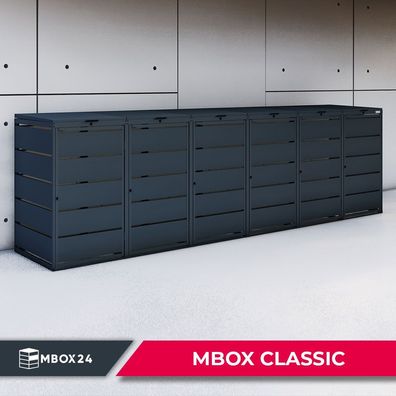 MBOX24 Mülltonnenbox Mülltonnenverkleidung 6er 120L