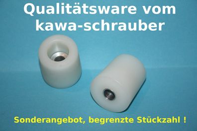 Satz ENUMA Polyamid Qualitäts- Sturzpads Crashpads weiß konisch 50mm neu M10