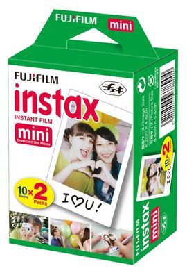 Fujifilm Instax Mini Instant Film 2 x 10 Stück weißer Rahmen