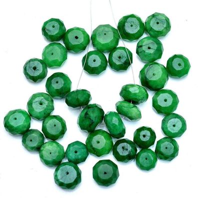 Natürliche grüne Opak Smaragde Beads gebohrt ca. 8-13 mm (CM669)