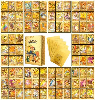 Pokemon Gold Metall Optik Karten (CM673)