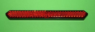 Motorrad Reflektor rot schmal mit selbstklebender Folie 132 x 13 mm E-geprüft