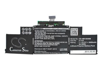 Ersatzakku - CS-AM1494NB - Apple MacBook Pro Retina Display 15" / A1398 - 11,26 ...