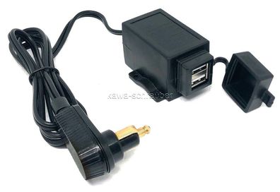 BAAS USB16 Tankrucksack Kabel mit 2-fach USB-Adapter Stromversorgung Handy Navi