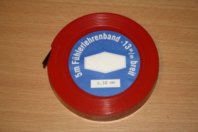 Rolle Fühlerlehrenband 5m Fühlerlehre Abstandslehre Fühllehre 0,18mm Band