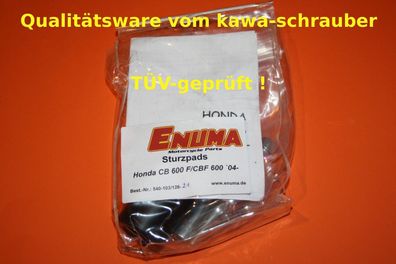 ENUMA Qualitäts Sturzpads Chrashpad Honda CBF600 CB600F Hornet ab 2004 schwarz