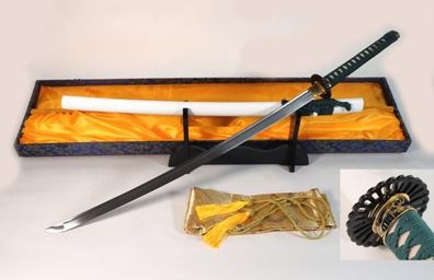 Saimei Katana mit 12-mal gefalteter Damast Klinge Feng Lin Handgeschmiedetes Samurai