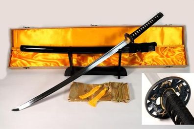 Snake Sword Katana mit 12 -mal gefaltete differenziert gehärteter Klinge Handgeschmi