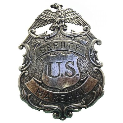 Sheriffstern US-Deputy Marshal Adler nickelfarbend (Gr. 8cm)