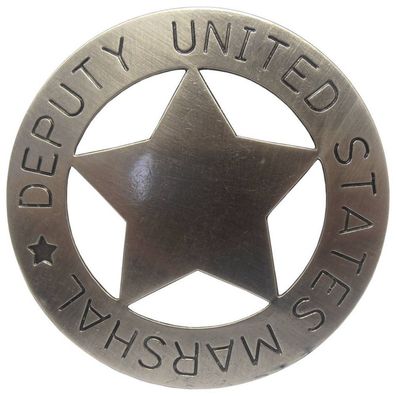 Sheriffstern US-Deputy Marshal Stern grau (Gr. 6cm)
