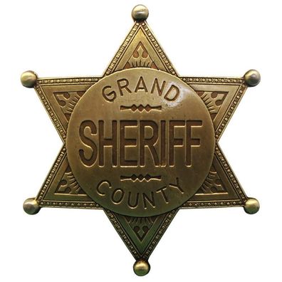 Sheriffstern Grand County messingfarbend (Gr. 7cm)