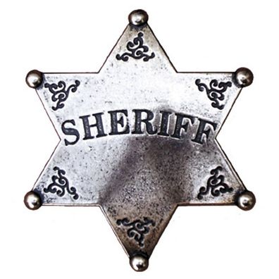 Sheriffstern grau 1790 James Wilson (Gr. 7cm)