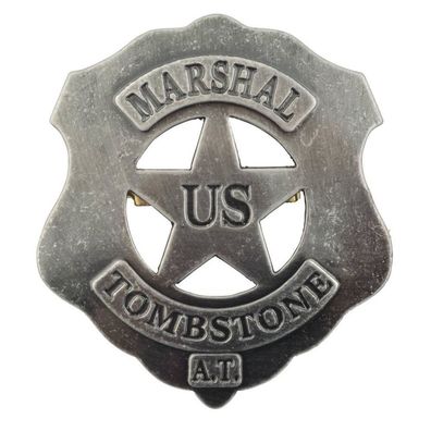 Sheriffstern US-Marshall Tombstone 1879 Clay Calhoun/ Wyatt Earp (Gr. 6cm)