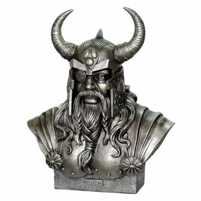 Büste Wikinger Odin höchster nordischer Gott bronze (Gr. 28cm)