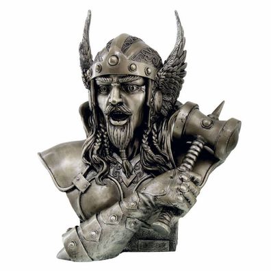 Büste Wikinger Thor Gott des Donners, Sohn Odins bronze (Gr. 28cm)